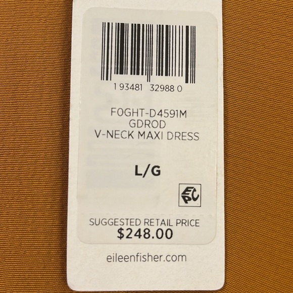 Eileen Fisher NWT Golden Rod Dress - Picture 7 of 10